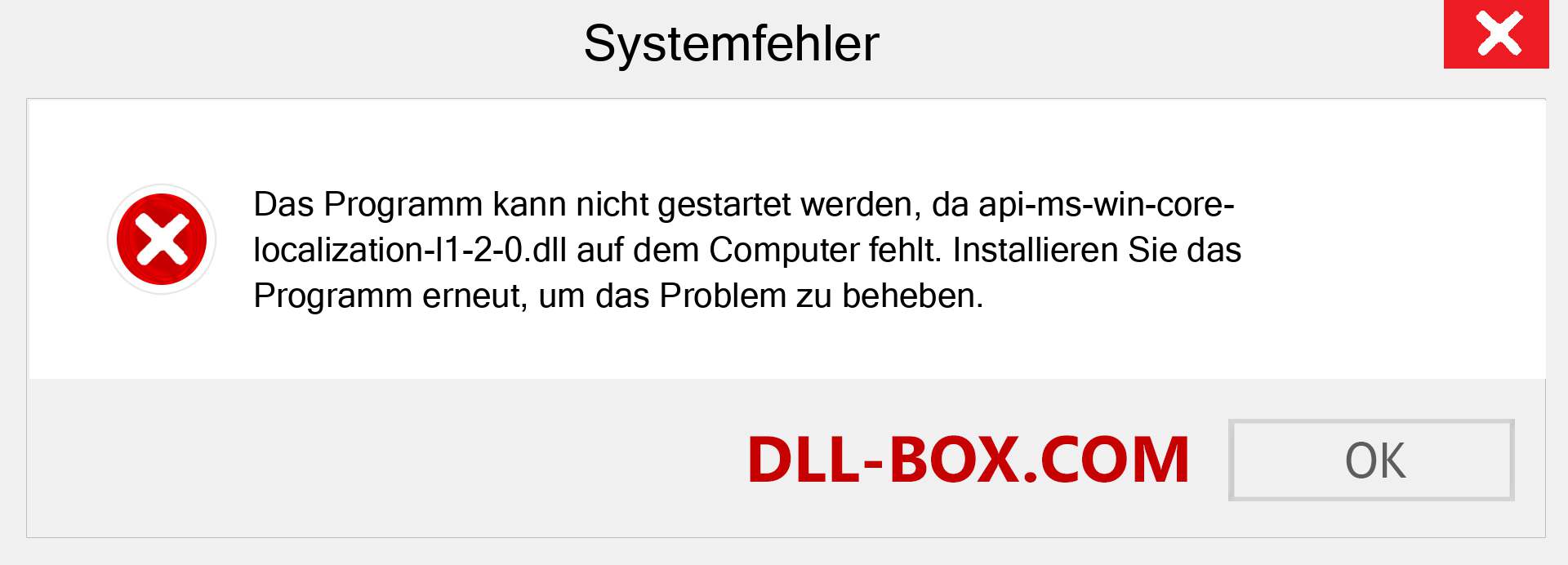 api-ms-win-core-localization-l1-2-0.dll-Datei fehlt?. Download für Windows 7, 8, 10 - Fix api-ms-win-core-localization-l1-2-0 dll Missing Error unter Windows, Fotos, Bildern